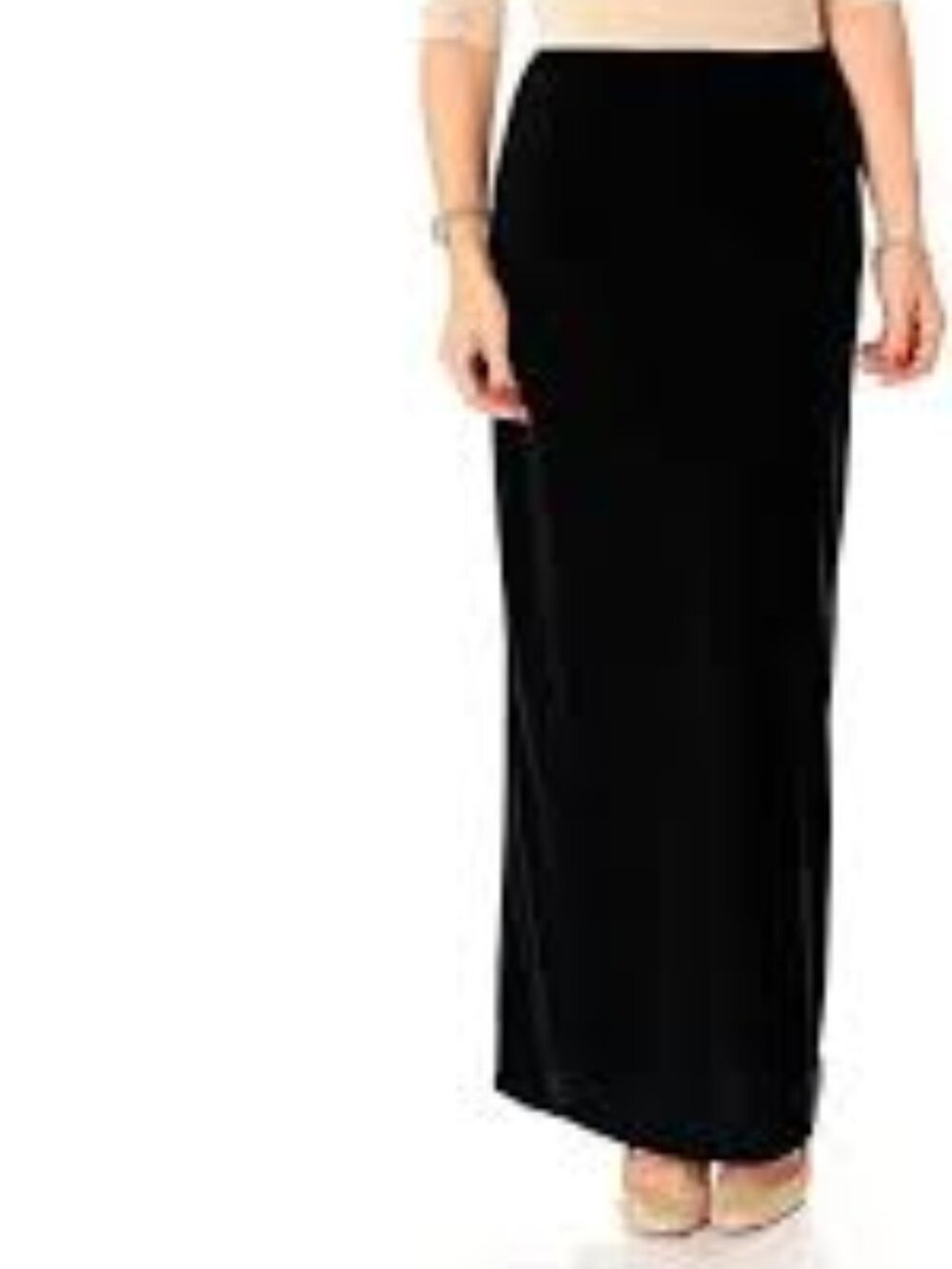 MONTE CARLO BLACK STRAIGHT MAXI SLINKY SKIRT SIZE 2